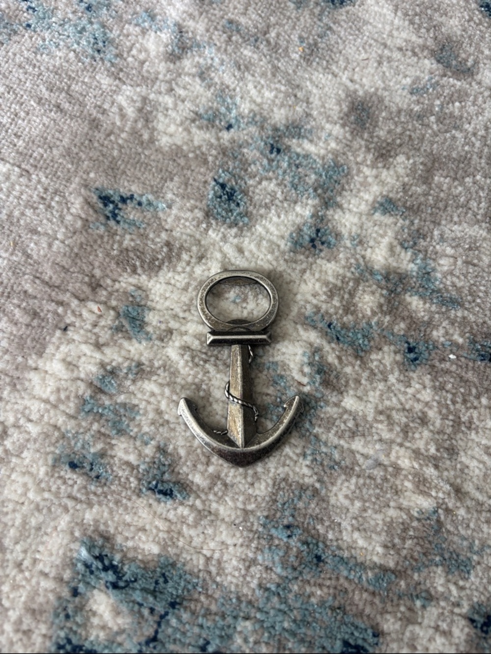 Silver Anchor Bottle Opener Pendant